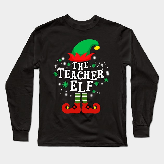 The Teacher Elf Christmas Long Sleeve T-Shirt by DexterFreeman